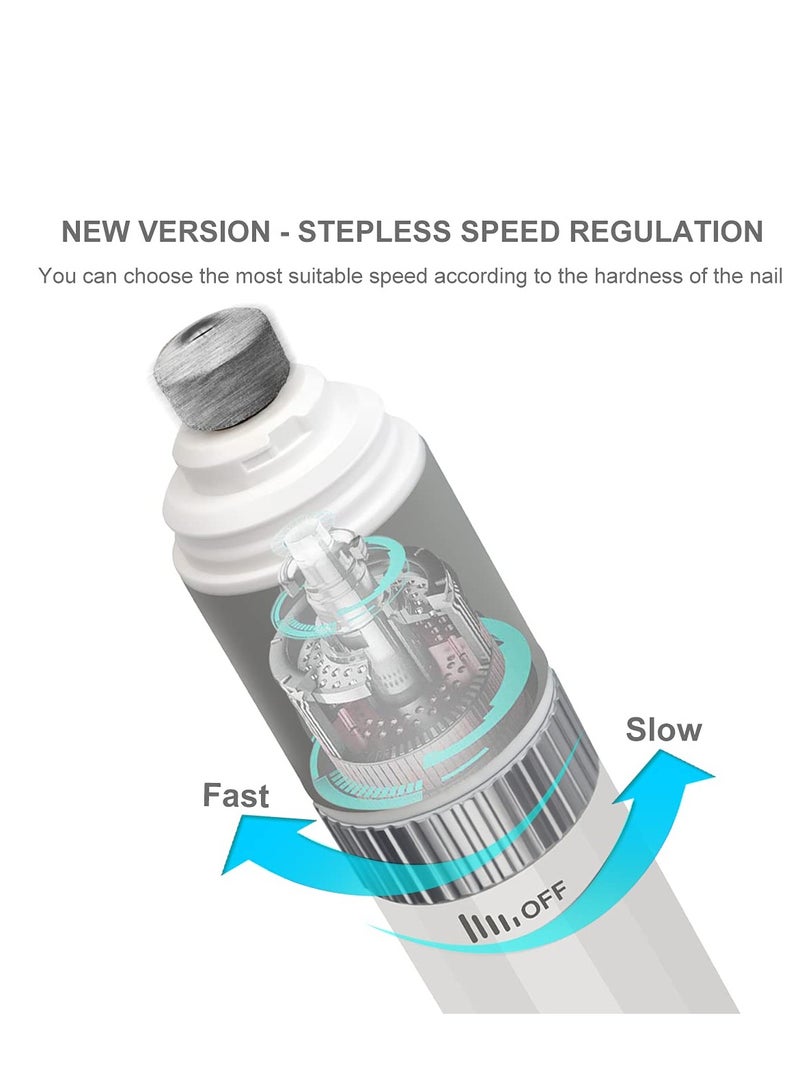 مجموعة مبرد أظافر الكلاب، وماكينات قص وتهذيب، كهربائية فائقة الهدوء قابلة لإعادة الشحن للحيوانات الأليفة، للكلاب الصغيرة والكبيرة والقطط وتقليم أظافر القدمين والمخالب - Image 3